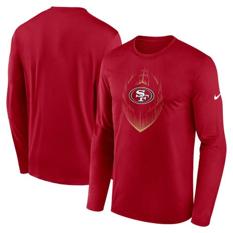 Men's Nike Scarlet San Francisco 49ers Icon Legend Performance Long Sleeve T-Shirt