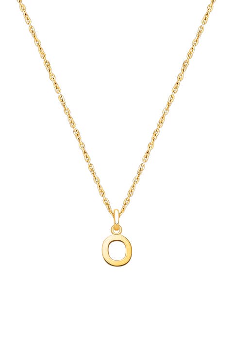 14K Gold Modern Initial 12-14" Necklace
