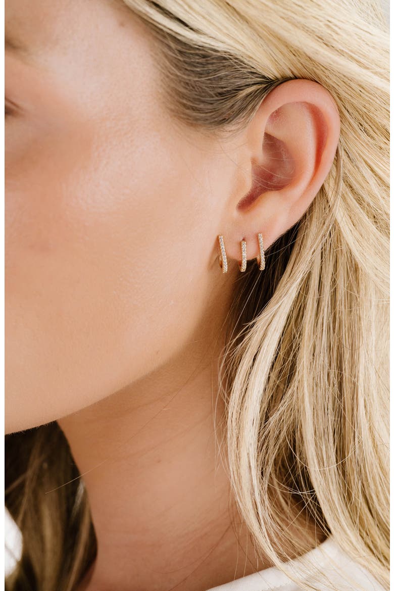 Crystal Ear Wrap Stud Earrings, Alternate, color, GOLD