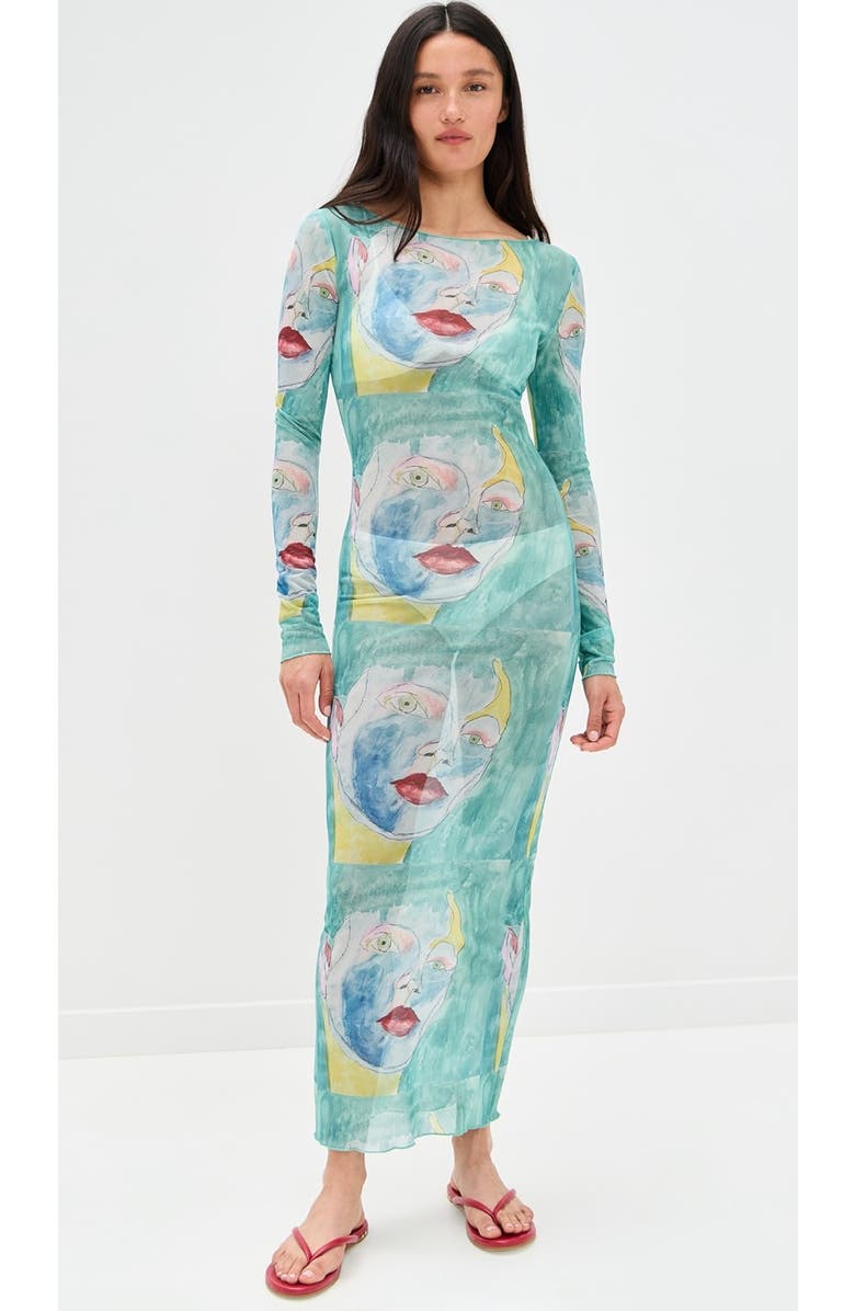 Dur Doux Nara Maxi Dress, Main, color, Water Color Blue