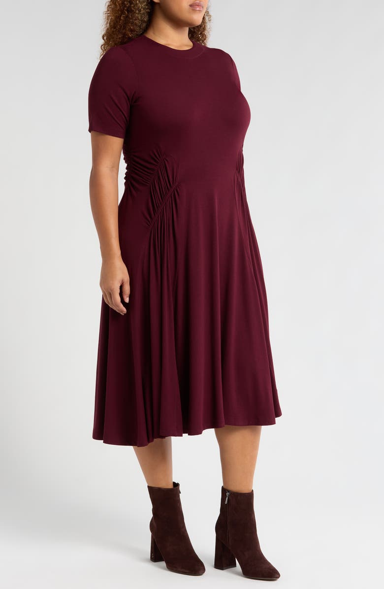 Universal Standard Devi Liquid Jersey Dress, Alternate, color, Black Cherry