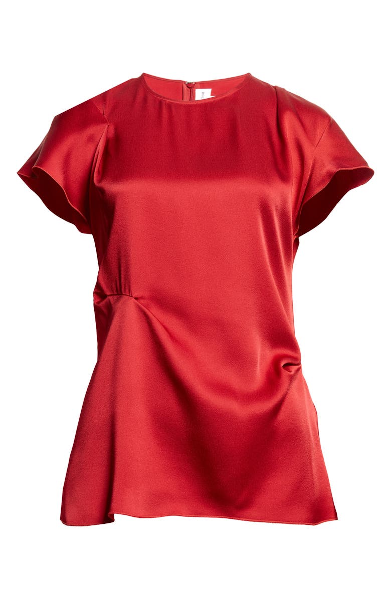 Victoria Beckham Draped Satin Top, Alternate, color, Rose