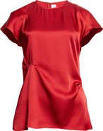 Victoria Beckham Draped Satin Top