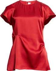 Victoria Beckham Draped Satin Top