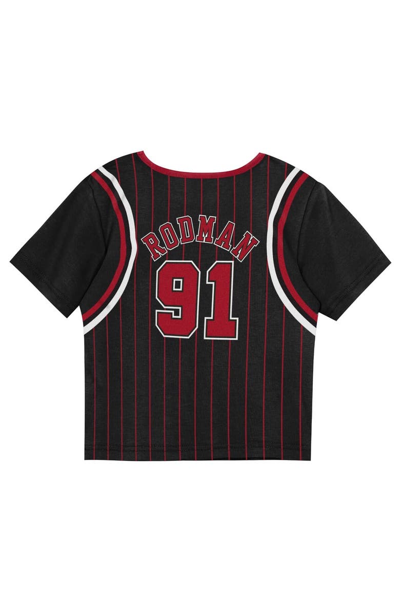 Mitchell & Ness Toddler Mitchell & Ness Dennis Rodman Black Chicago Bulls 2-Piece Play by Place T-Shirt & Shorts Set, Alternate, color, Black