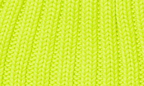 Cult Of Individuality Shimuchan Logo Knit Hat In Neon Yellow In Green