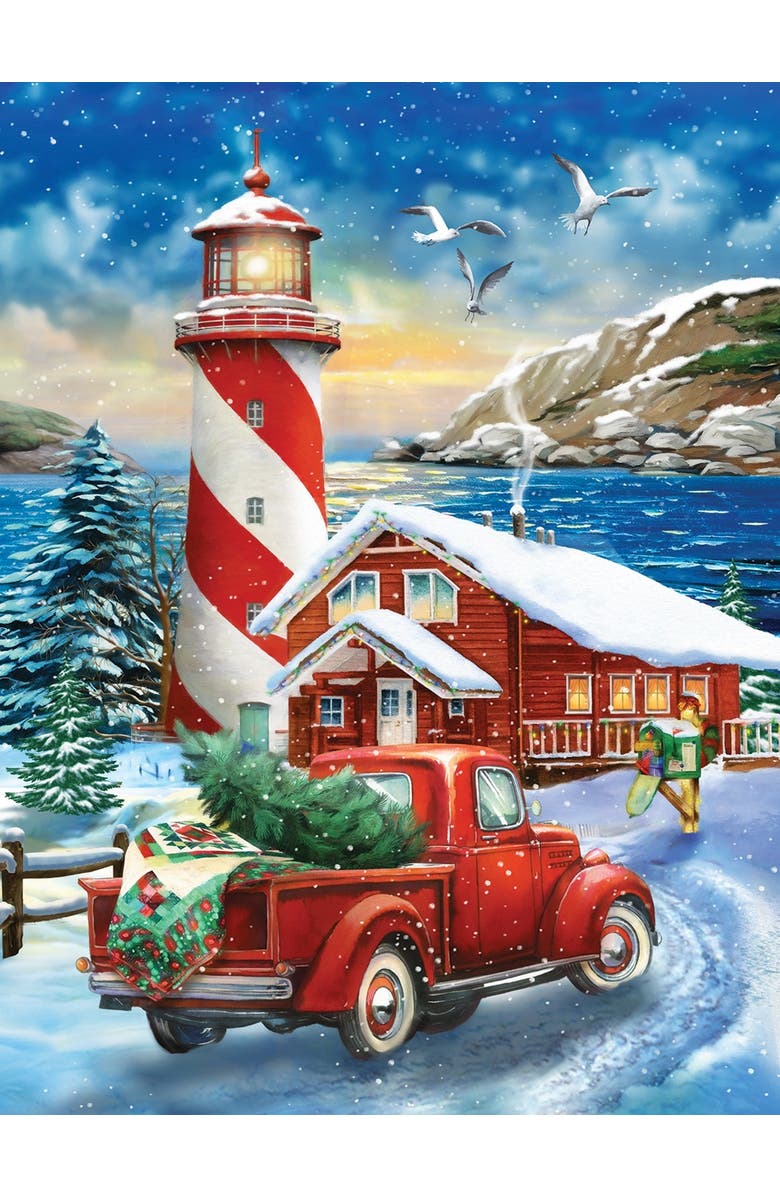 Sunsout A Winter Lighthouse 500 piece Jigsaw Puzzle for Adults, Alternate, color, Multicolor