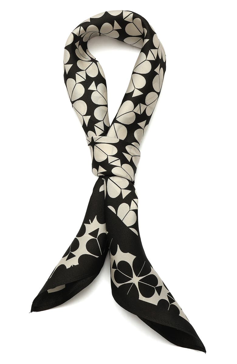 Kate Spade New York spade flower silk bandana, Alternate, color,