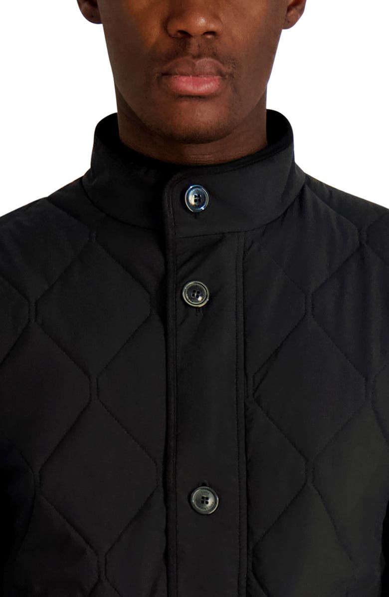 KARL LAGERFELD Diamond Quilted Lightweight Jacket, Alternate, color, Black