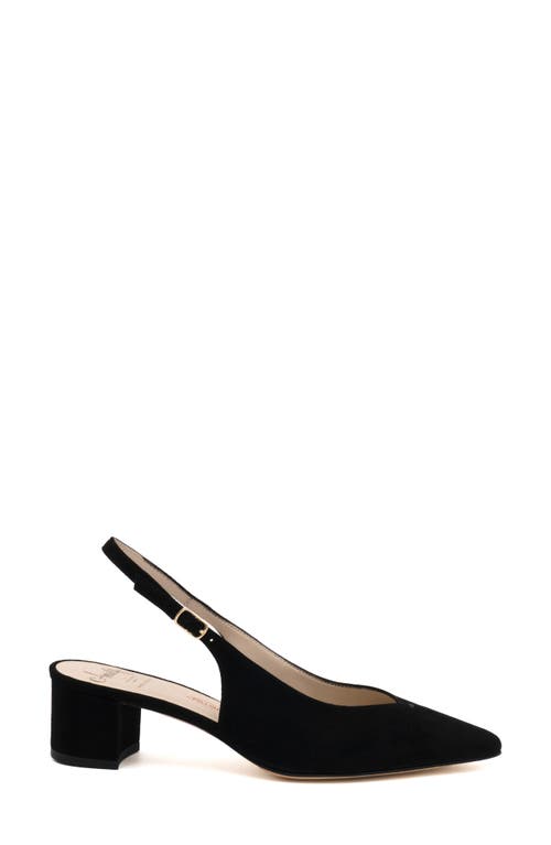 Amalfi By Rangoni Panerea Slingback Pointed Toe Pump In Black - Platinum Buckle