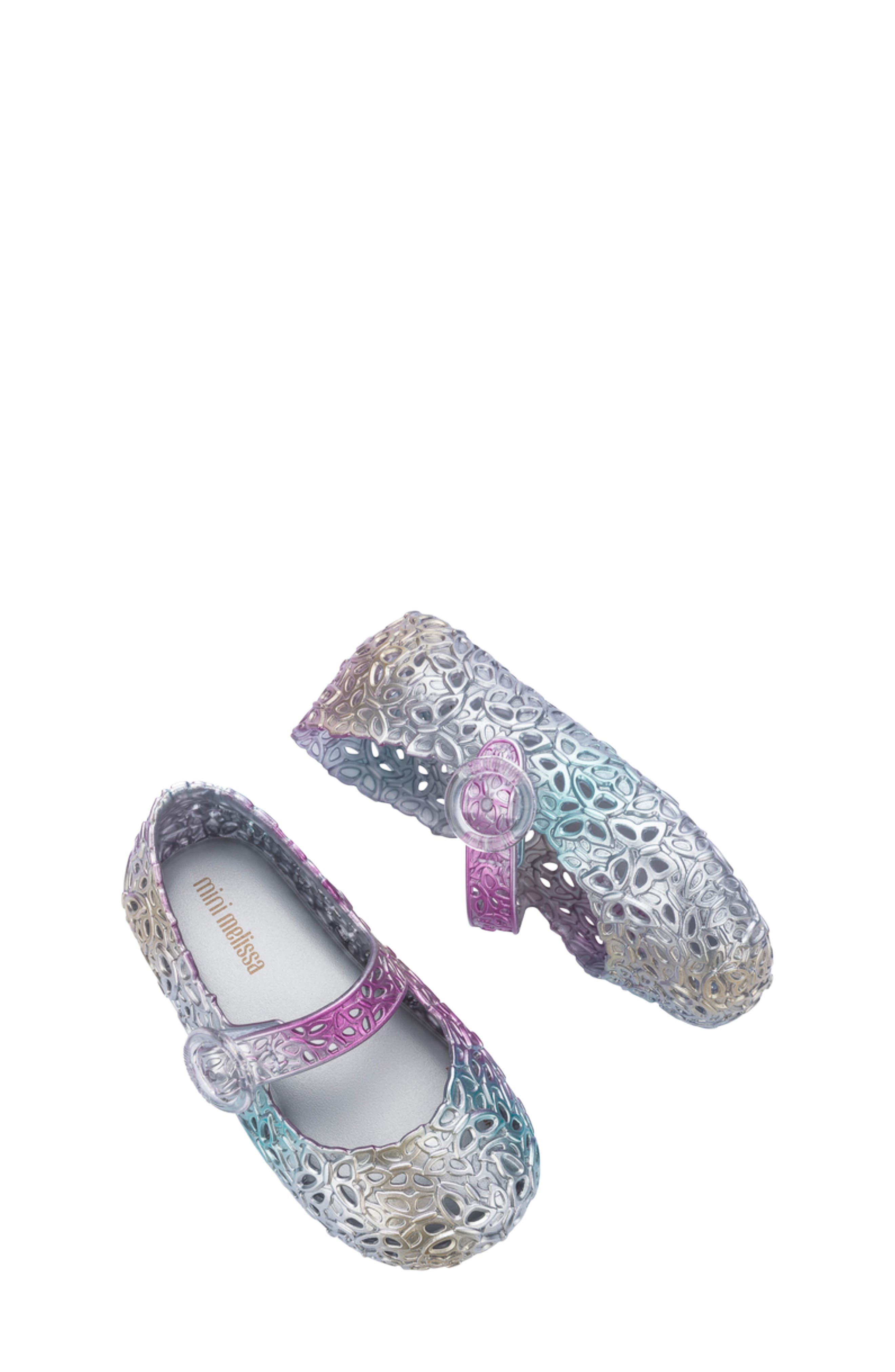 Kids' Pollen Mary Jane Flat, Alternate, color, SILVER MULTICOLOR