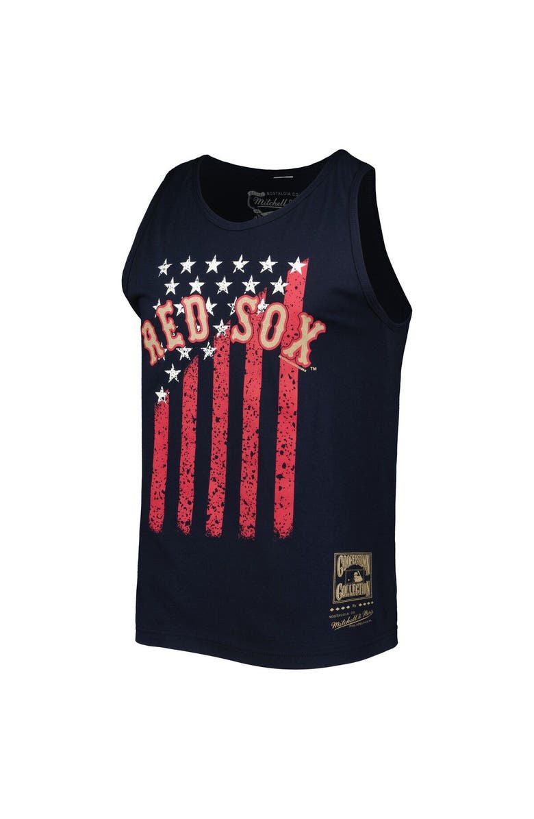 Mitchell & Ness Men's Mitchell & Ness Navy Boston Red Sox Cooperstown Collection Stars and Stripes Tank Top, Alternate, color, Navy