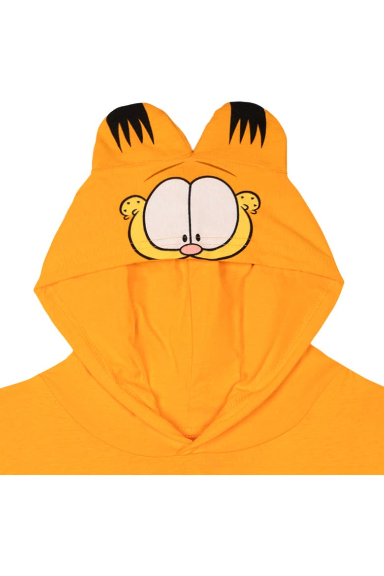 Hooded T-Shirt, Alternate, color, Garfield Orange