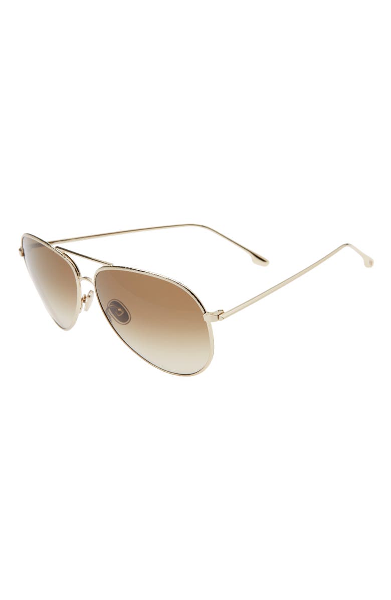 Victoria Beckham 62mm Oversize Gradient Aviator Sunglasses, Alternate, color, 