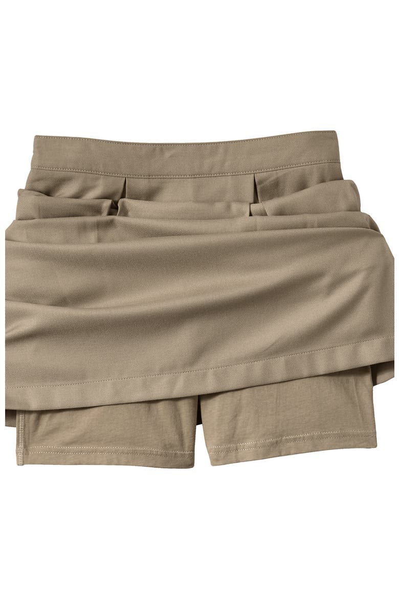 School Uniform  Solid Pleated Skort Top of Knee, Alternate, color, Khaki