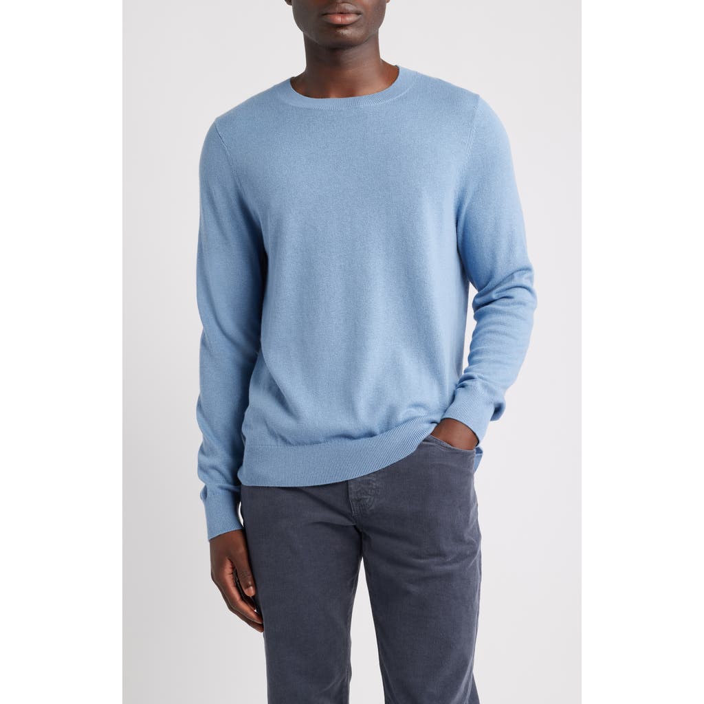 Nordstrom Crewneck Cotton & Cashmere Sweater In Blue