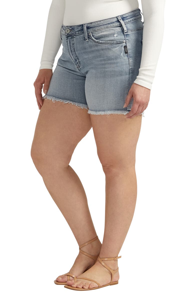 Silver Jeans Co. Suki Americana Mid Rise Shorts, Alternate, color, Indigo
