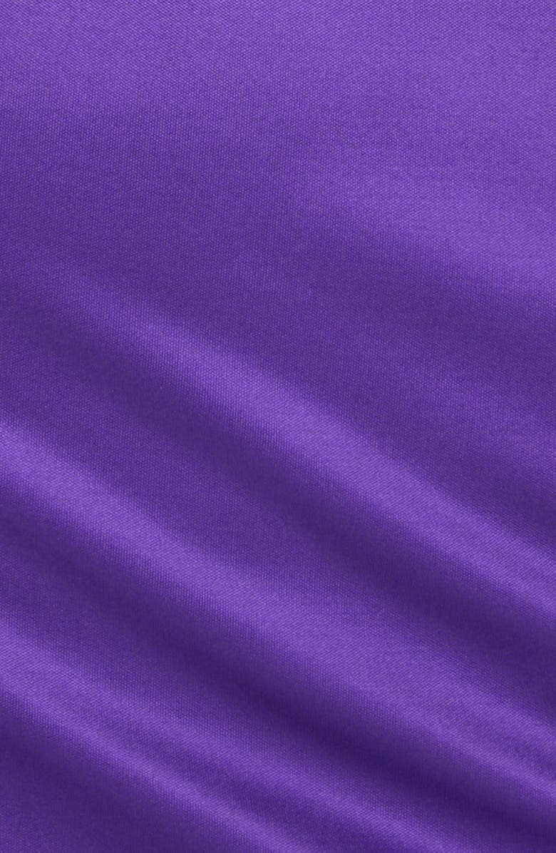 Versace Slash Ruched Long Sleeve Jersey Minidress, Alternate, color, 