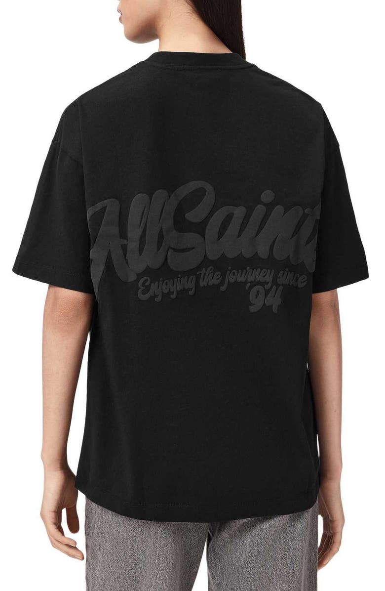 AllSaints Odyssey Cotton Graphic T-Shirt, Alternate, color, Black