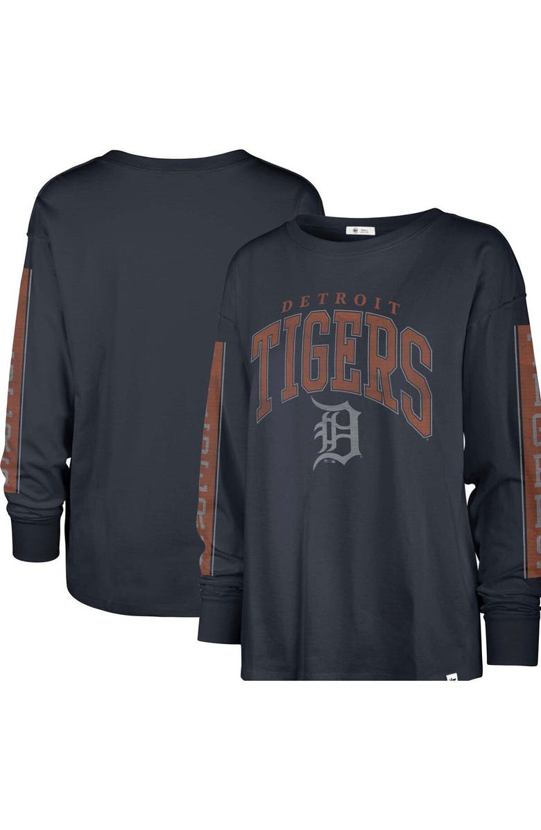 '47 Women's '47 Navy Detroit Tigers Statement Long Sleeve T-Shirt, Main, color, 