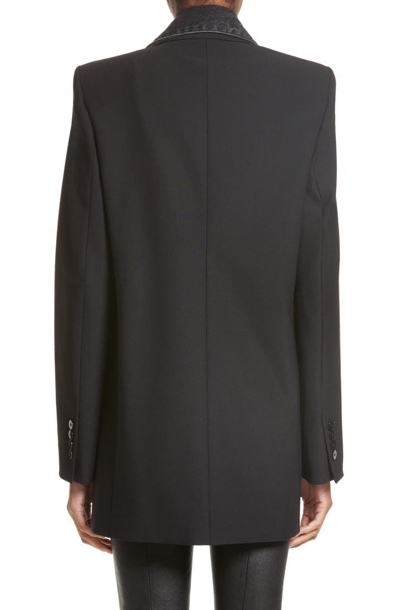 Alexander Wang Denim & Wool Blend Layered Jacket, Alternate, color,