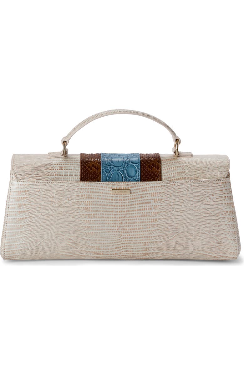 Brahmin Dayan Embossed Leather Shoulder Bag, Alternate, color, Blue