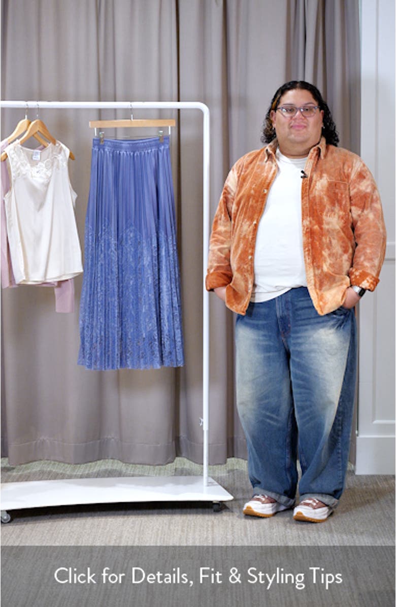 Sigrid Mixed Media Pleated Skirt, sales video thumbnail