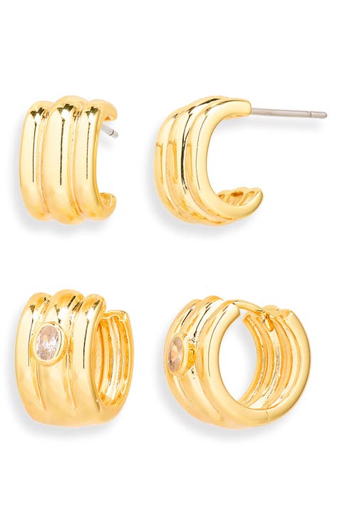 The Antoinette Set of 2 Hoop Earrings