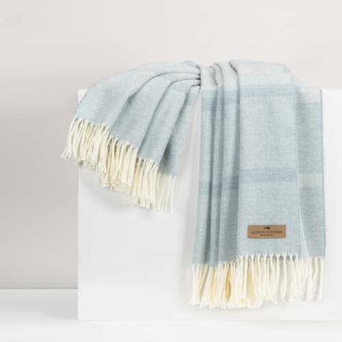 Lands Downunder Montauk Stripe Herringbone Throw In Blue