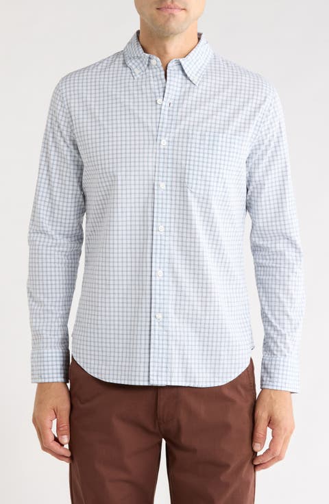 Stretch Cotton Poplin Button-Down Shirt