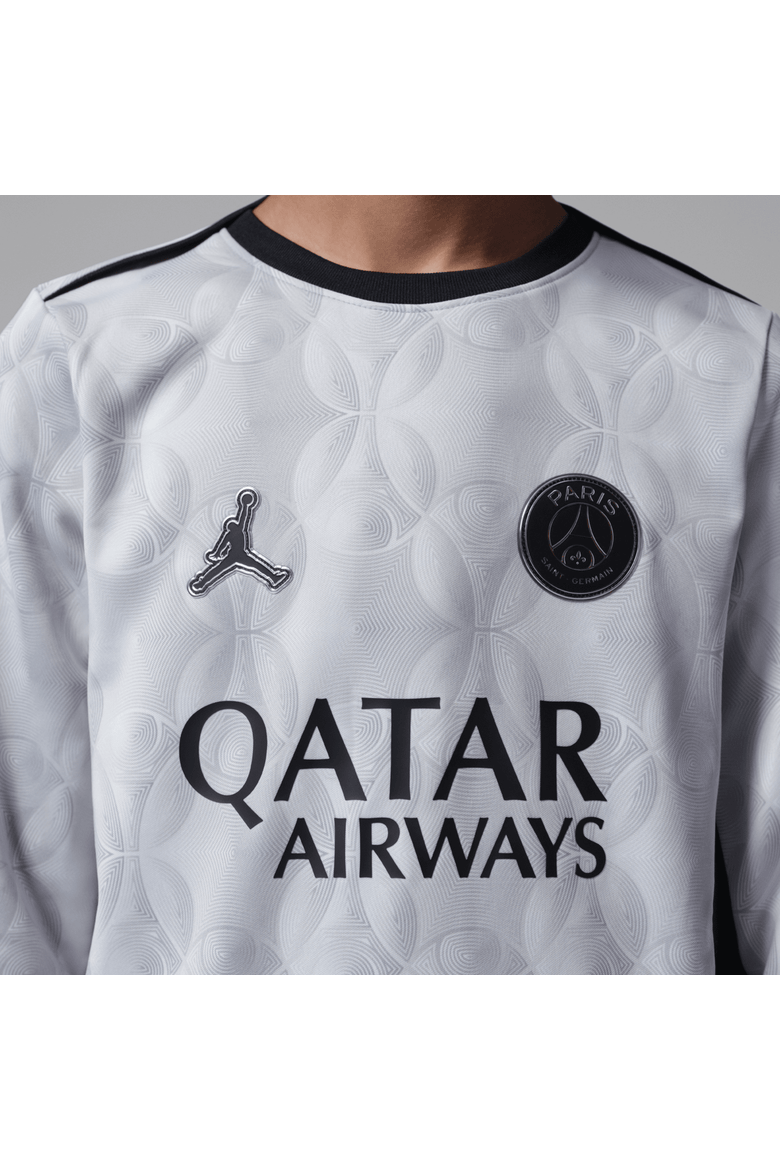 Youth Jordan Brand  Gray Paris Saint-Germain Long Sleeve Pre-Match Dri-FIT Top, Alternate, color, Gray