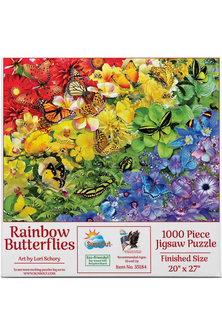 Rainbow Butterflies 1000 piece Jigsaw Puzzle for Adults, Alternate, color, Multicolor
