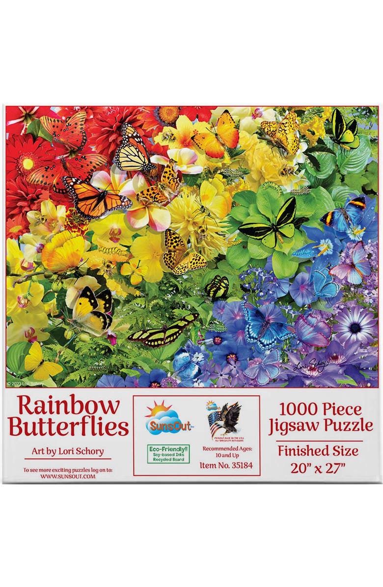 Sunsout Rainbow Butterflies 1000 piece Jigsaw Puzzle for Adults, Alternate, color, Multicolor