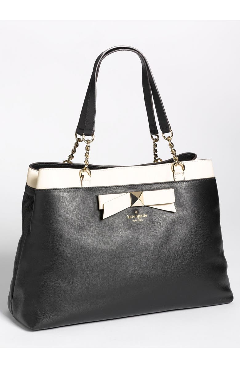 Kate Spade New York 'hancock park - maryanne' leather bow shopper, large, Main, color,