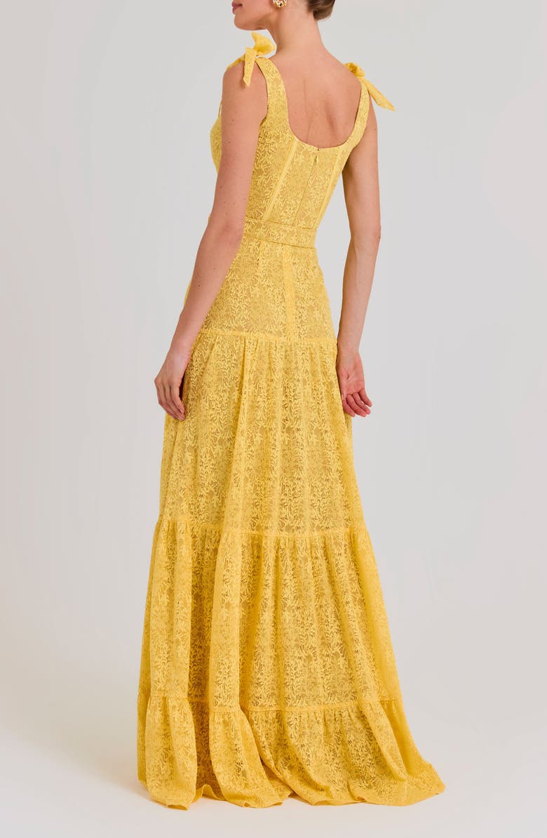 NADINE MERABI Miranda Belted Gown, Alternate, color, Yellow