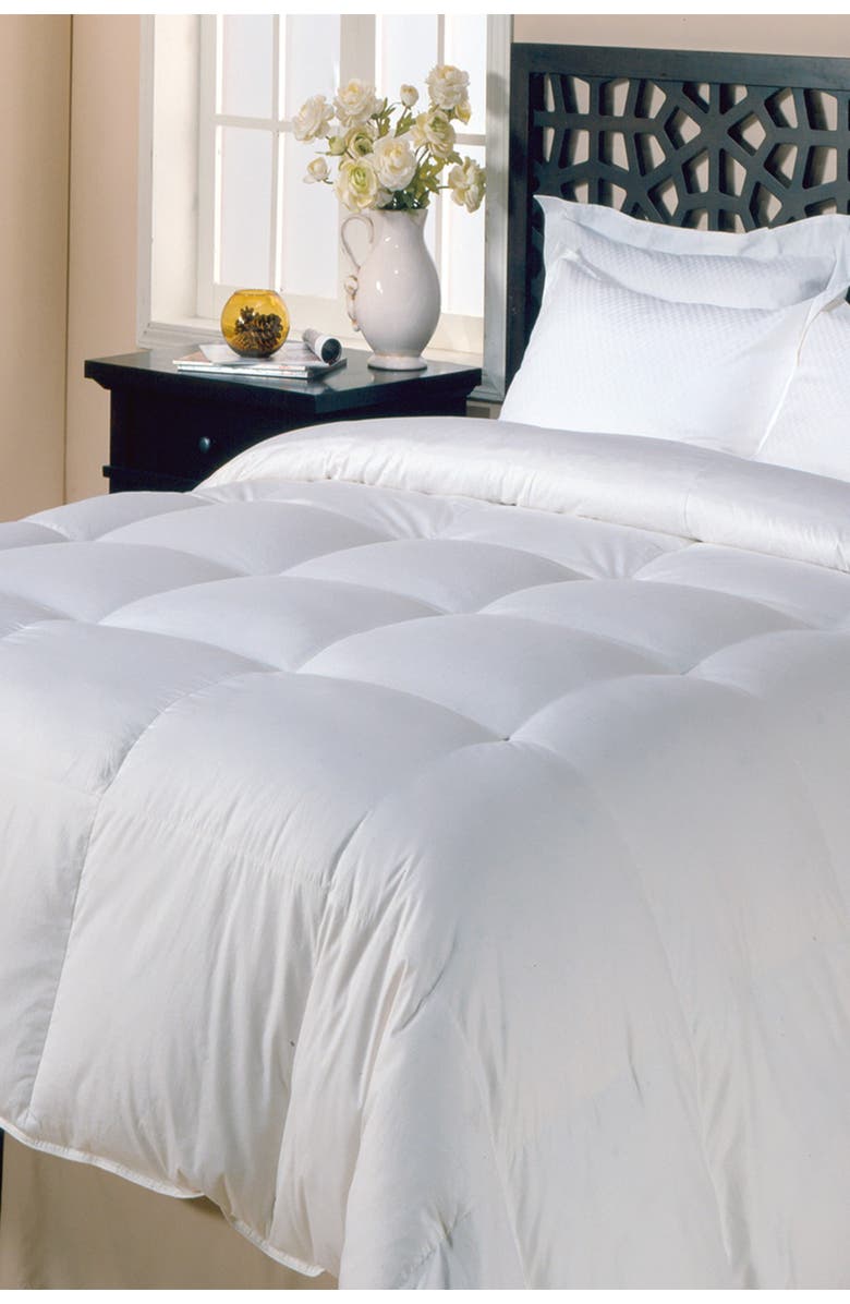 BLUE RIDGE HOME FASHIONS Copenhagen High Warmth White Goose Down & Feather Comforter - King - White, Main, color, 