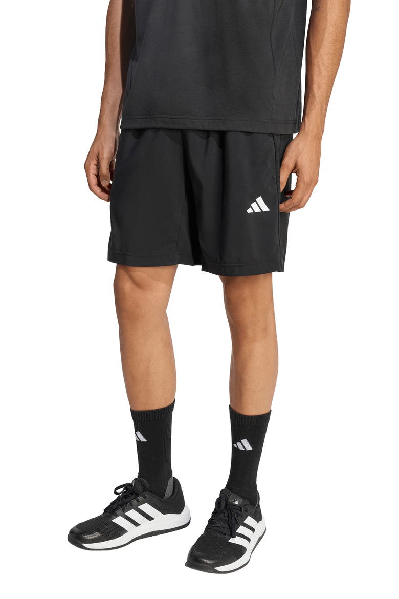 Essentials Woven Performance Shorts, Main, color, BLACK