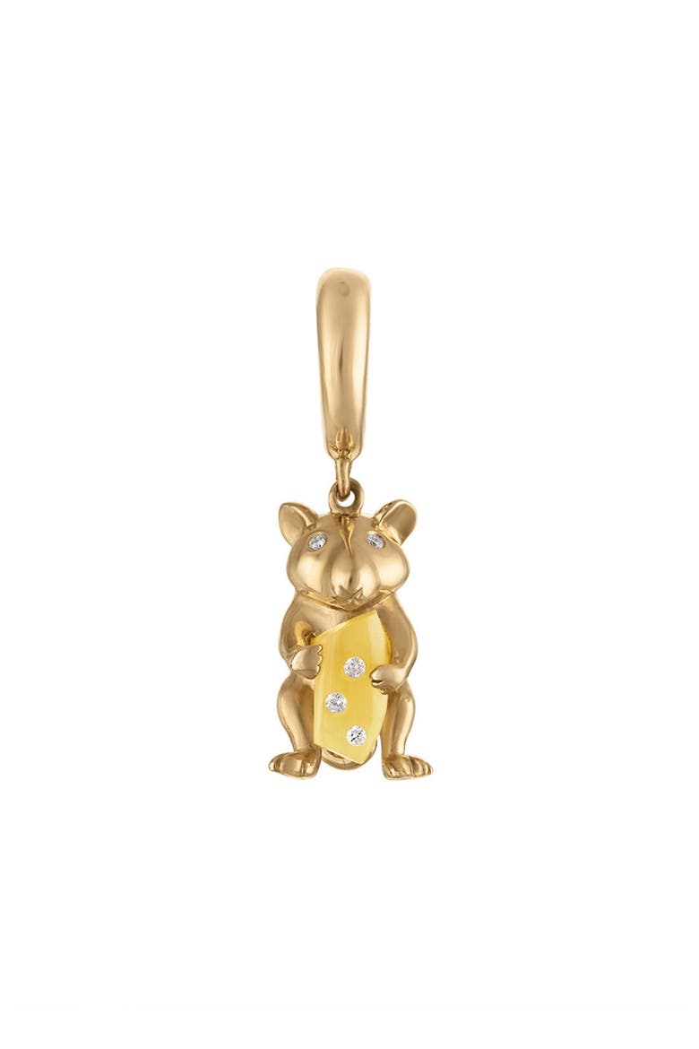 Squeak Gold Agate & Diamond Pendant, Main, color, YELLOW GOLD, AGATE