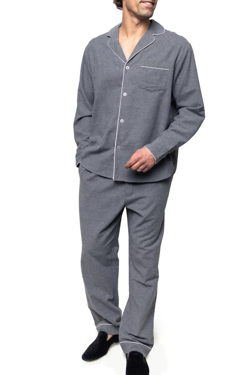 Petite Plume Men's Cotton Flannel Pajamas, Main, color, 