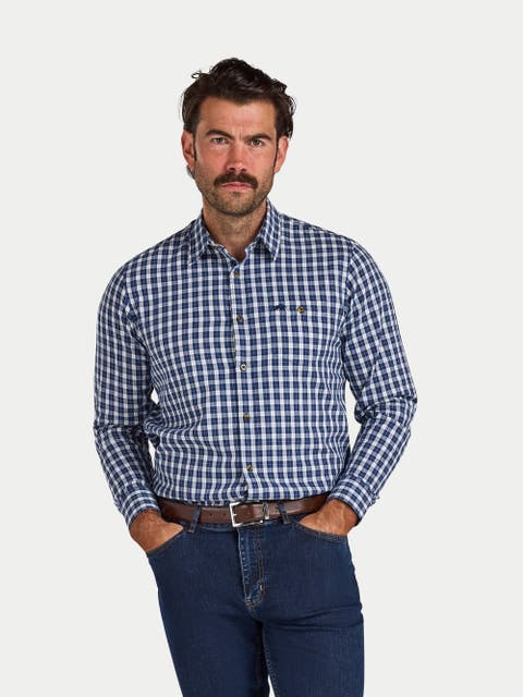 Mod Check Brushed Cotton Twill Shirt