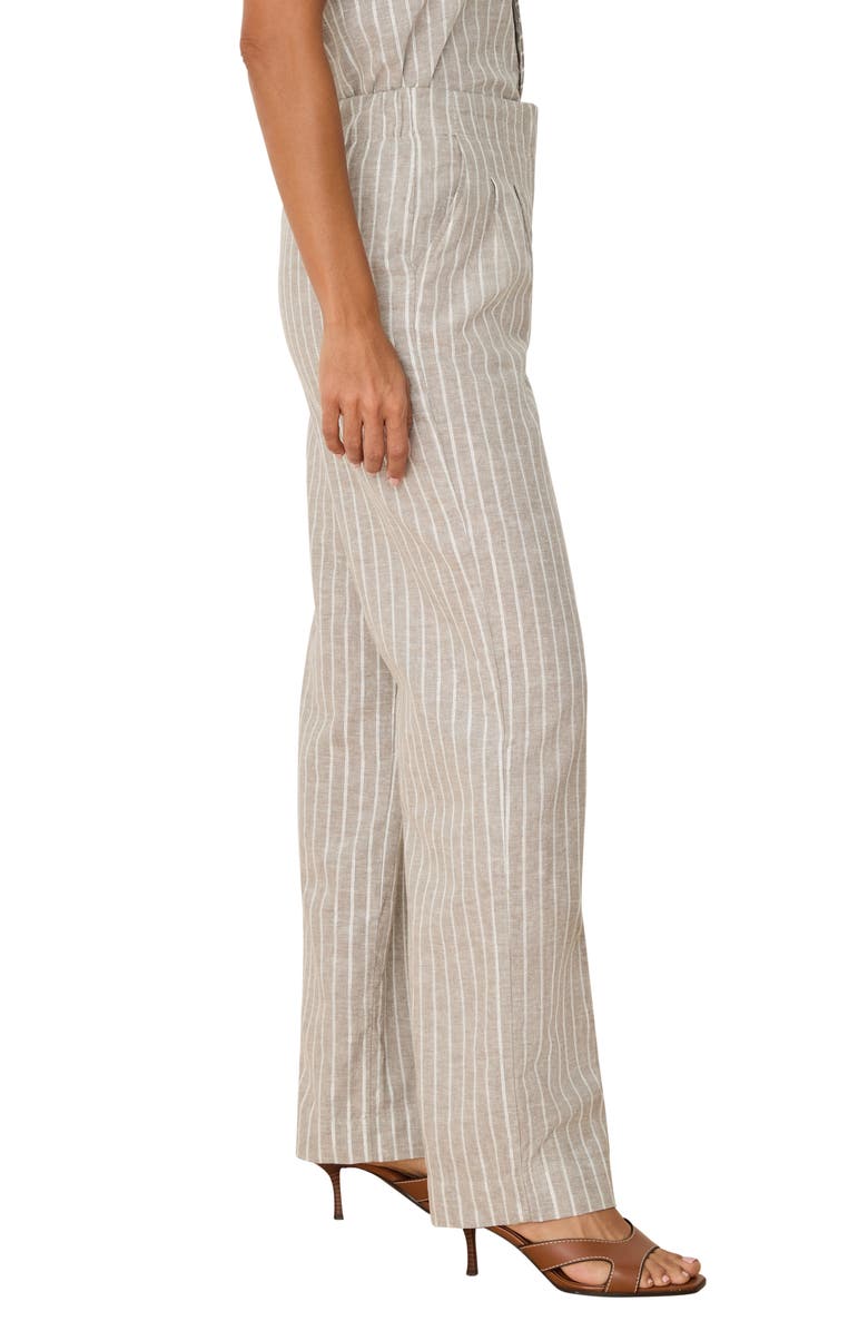 NIC+ZOE Highland Linen Blend Wide Leg Pants, Alternate, color, Neutral Multi