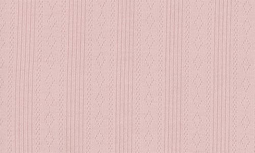 Maniere Manière Pointelle Cotton Blend Footie & Beanie Set In Pink