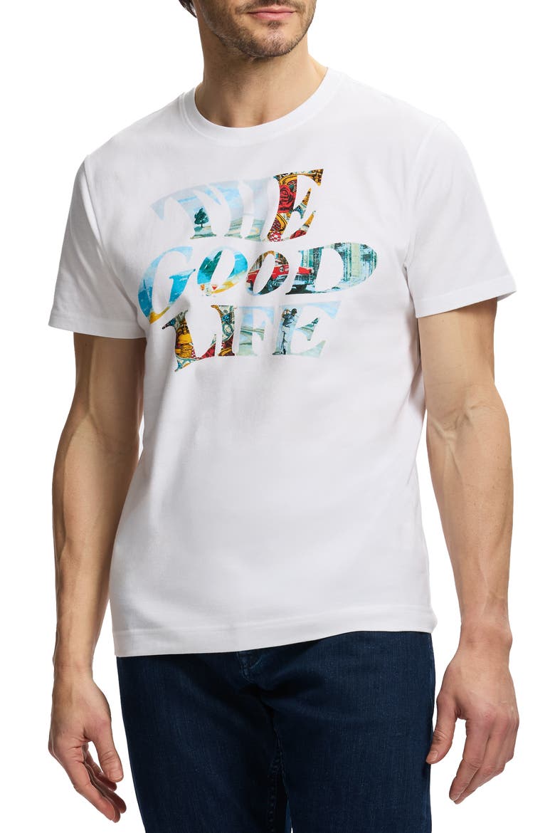 The Good Life Knit Graphic T-Shirt, Main, color, WHITE
