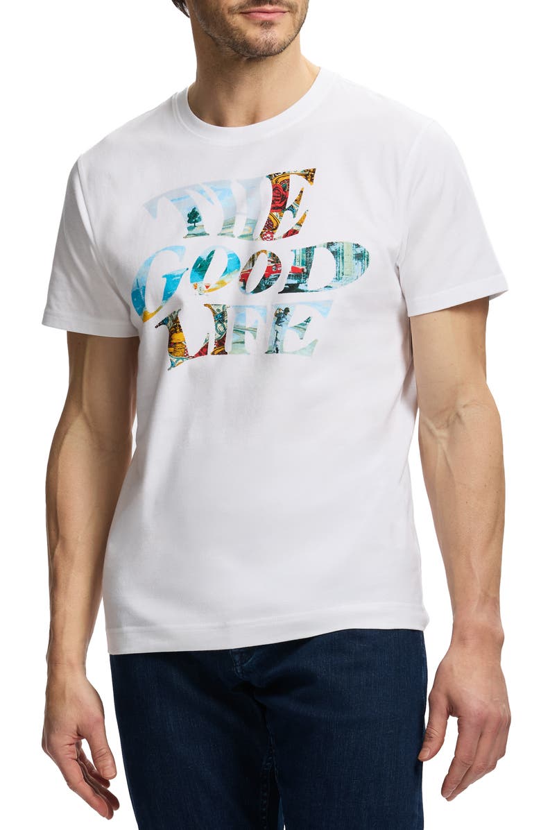 Robert Graham The Good Life Knit Graphic T-Shirt, Main, color, 