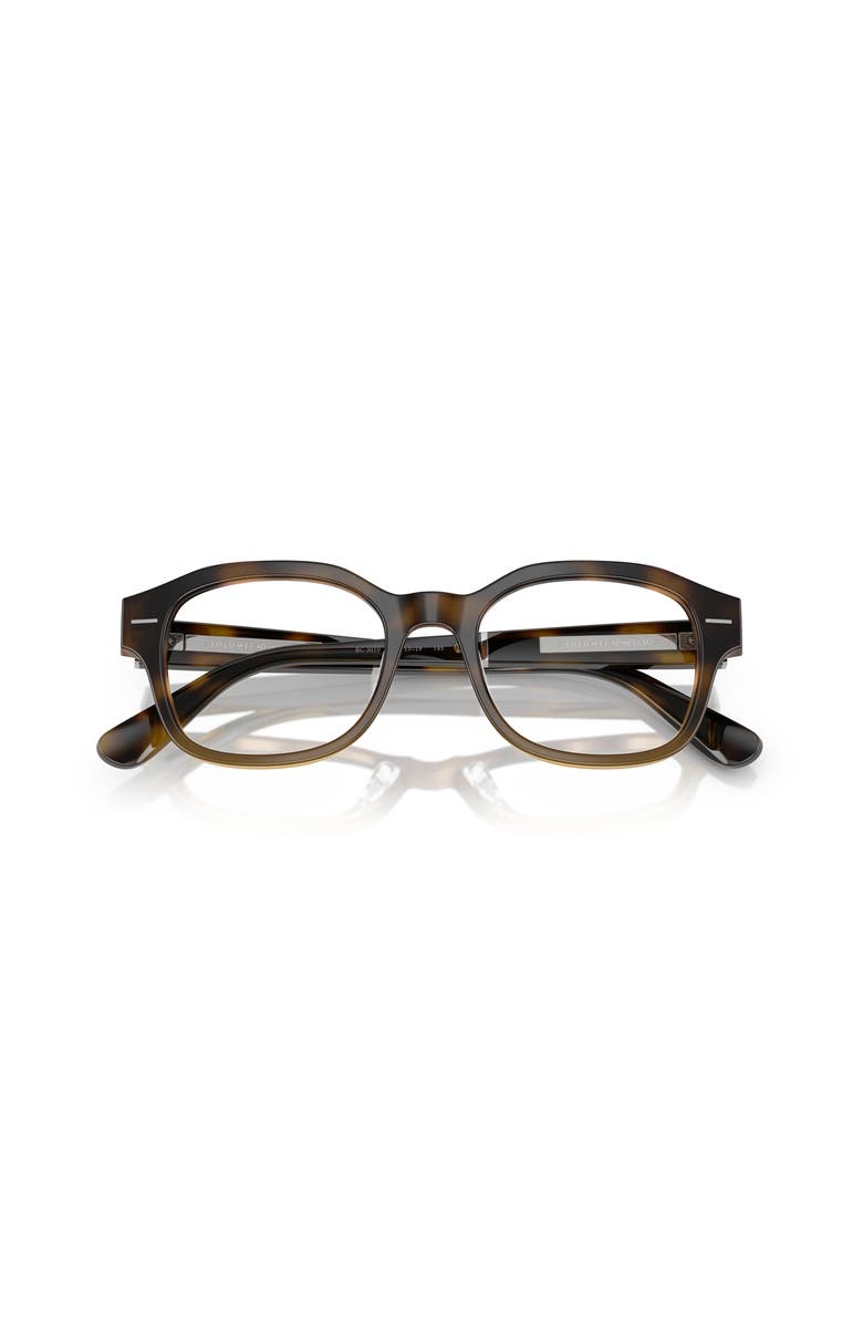 Brunello Cucinelli 53mm Rectangle optical glasses, Alternate, color, Tortoise