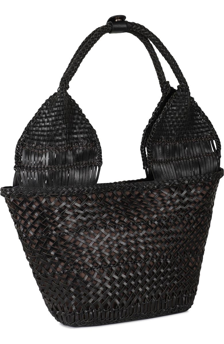 Rafe New York Margarita Woven Tote, Alternate, color, Black