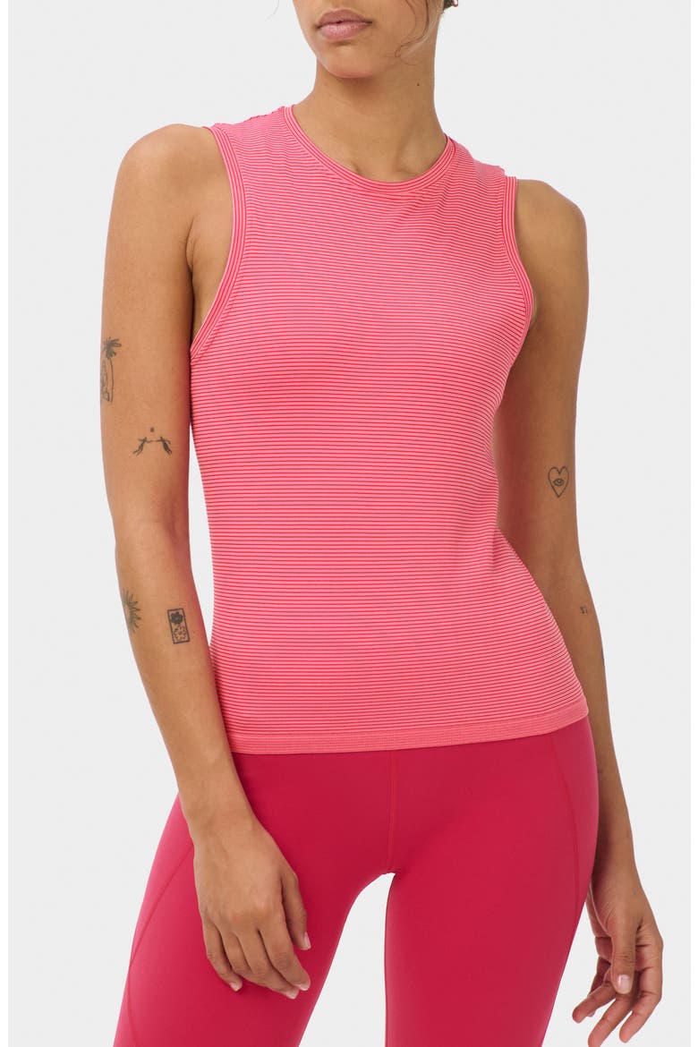 Seamless Stripe Tank, Main, color, CRIMSONRED DROP NEEDLE STRIPE