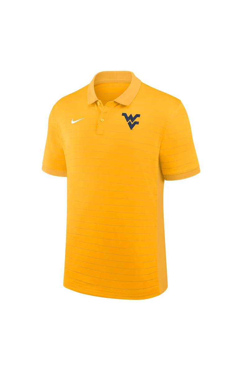 Nike Men's Nike Gold West Virginia Mountaineers 2025 Early Season Coaches Sideline Victory Stripe Performance Polo, Alternate, color, Gold