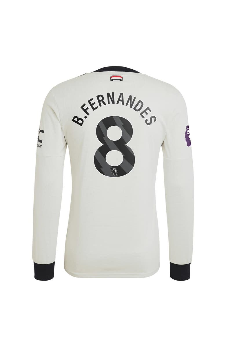 adidas Originals Men's adidas Originals Bruno Fernandes Cream Manchester United 2024/25 Third Authentic Long Sleeve Jersey, Alternate, color,