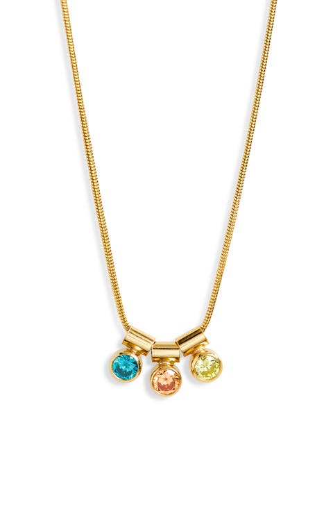 Ellie Multiple Birthstone Pendant Necklace